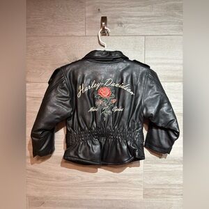 Vintage 90’s Toddler Harley Davidson Leather Jacket size 5